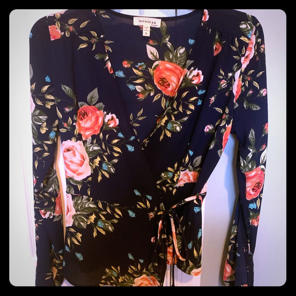 Cold shoulder Wrap blouse